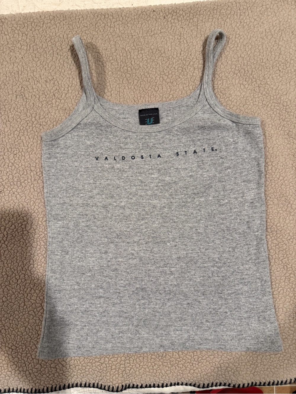 Valdosta State Grey Ribbed Camisole Tank Top